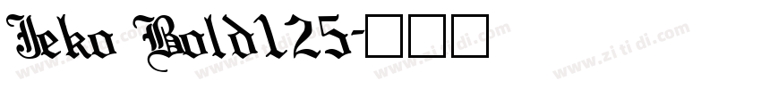 Jeko Bold125字体转换